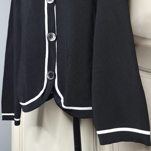 Jones New York Knit Collection Smooth Heavyweight Contrast Trim Cardigan✨️XL - Picture 10 of 12